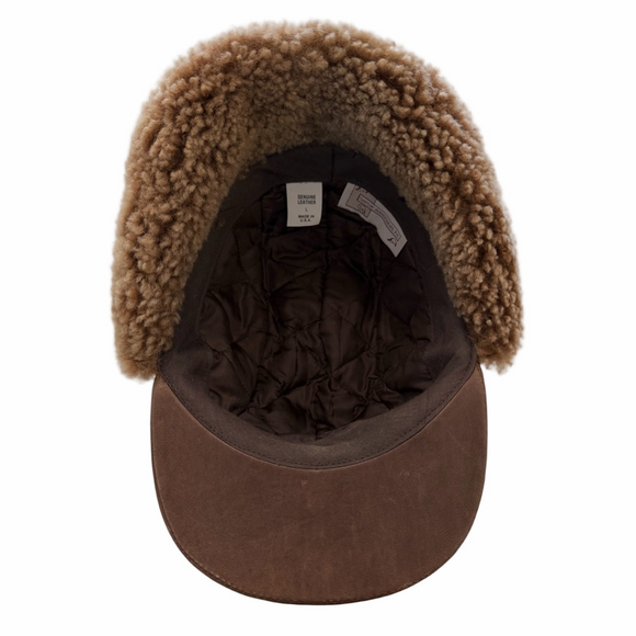 Vintage Seifter Trapper Hat Leather Shearling Brown Aviator Seifter Assoc Inc - Picture 12 of 14